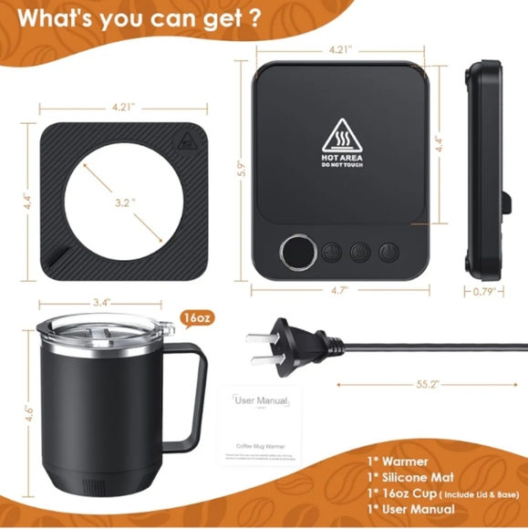 Felibeaco Coffee Mug Warmer Set for Desk - Picture 6 of 6